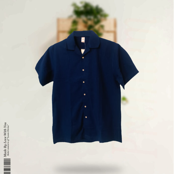 Premium Half Sleeve Shirt- Navy Blue